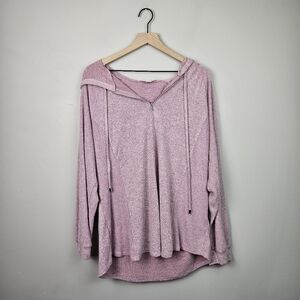 Good Days Only Pink Zip Hoodie SweatShirt Pullover 2X